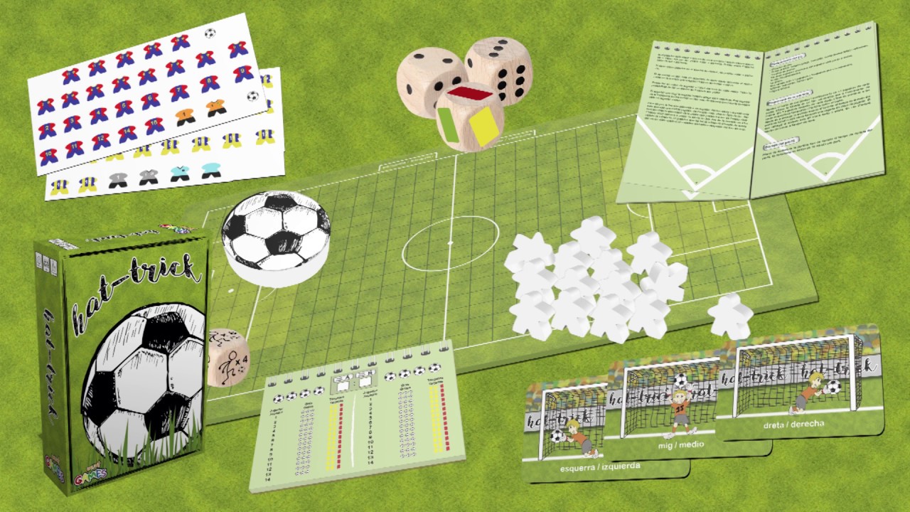 Hat Trick fútbol y dados en un juego de mesa
